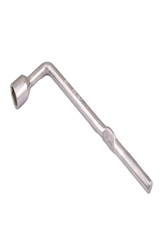 REVEX ANGULAR WHEEL SPANNER (L- TYPE) WITH HOLE CHROME PLATED (21mm) - Image 1